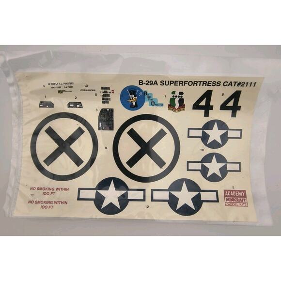 Vintage Academy Minicraft Boeing B-29A Super Fortress 1/72 Sealed Model Kit 2111 - Picture 6 of 11